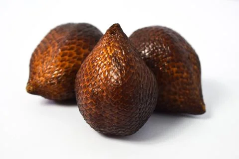 Snakefruit isolated white background Stock Photos