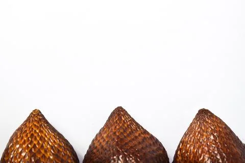 Snakefruit isolated white background Stock Photos