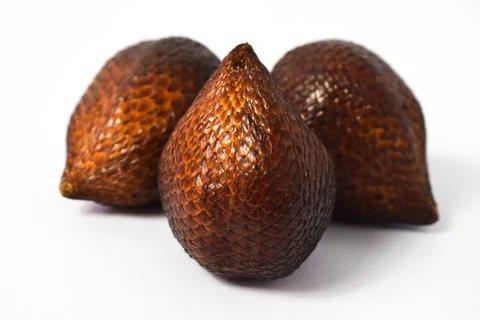 Snakefruit isolated white background Stock Photos