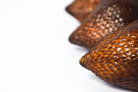 Snakefruit isolated white background Stock Photos
