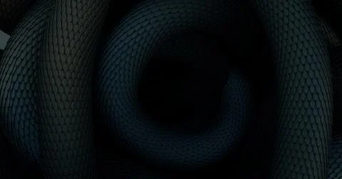 Snakes Abstraction Background. 3D illustration Stock Illustration