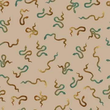 Snakes bicolor gradient seamless pattern Illustrazione stock