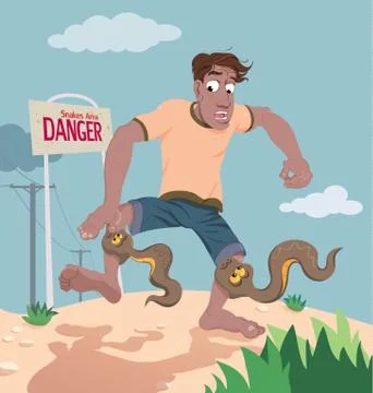 Snakes can bite you Stock Illustration