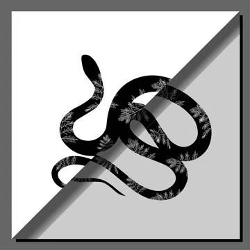 SNAKES. FRAME made of snakes. Vector illustration. Tropical poisonous animals Stockillustratie