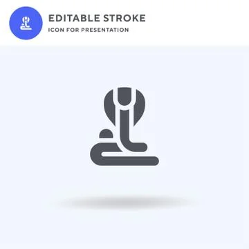 Snakes icon vector, filled flat sign, solid pictogram isolated on white, logo Stock Illustration