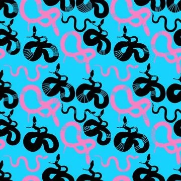 Snakes seamless pattern イラスト素材