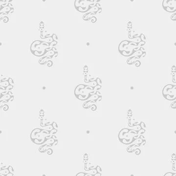 Snakes. vintage vector seamless pattern in Maori style Stock Illustration