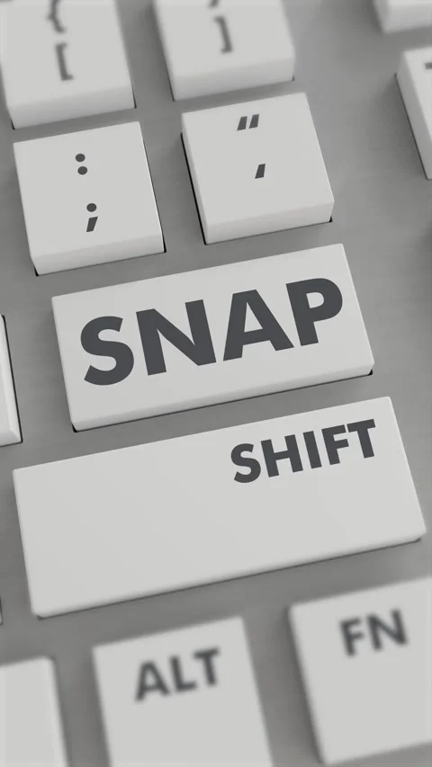 SNAP BUTTON PRESSING ON KEYBOARD Vertical Video Stock Footage 302441349