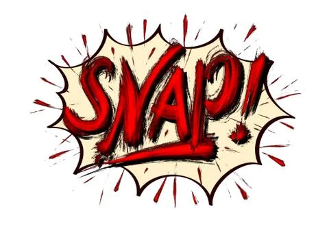 Snap! - Comics sound effect speech bubble illustration Stock-Illustration