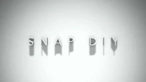 Snap diy 3D title animation with shadows on a white background Stock Footage 297568030