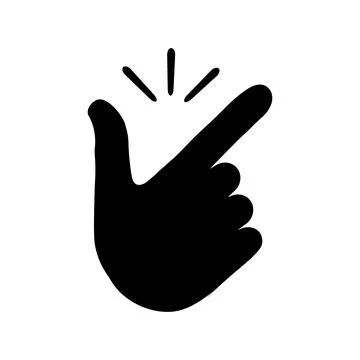 Snap finger like easy icon Gesturing symbol Stock Illustration