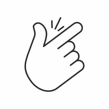 Snap finger icon Stock Illustration