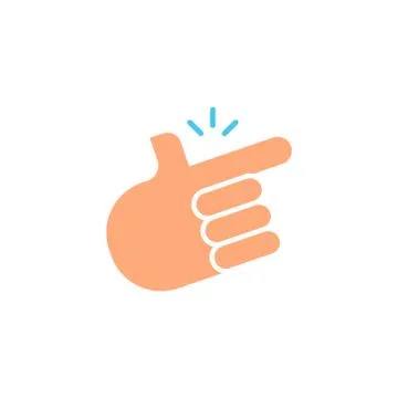 Snap finger vector icon logo design Stock Illustration