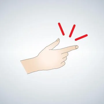 Snap of the fingers Stock Illustration