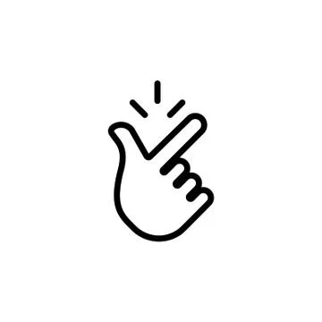 Snap of fingers line icon. Vector on isolated white background. EPS 10. Stock Illustration