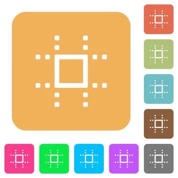 Snap to grid rounded square flat icons Stock Illustration