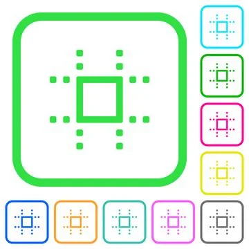 Snap to grid vivid colored flat icons Illustrazione stock