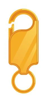 Snap-hook fastener with ring isolated on white Stock Illustration