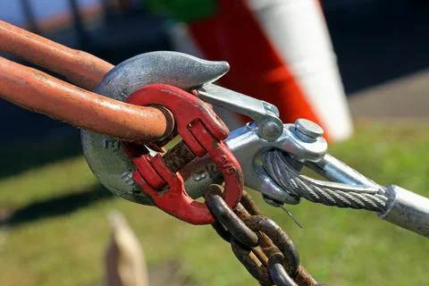 Snap hook, safety Foto stock