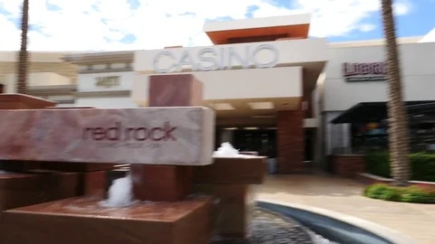 Snap pan shot of Red Rocks Casino and Hotel Sign Stock Footage 80175464