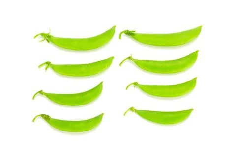Snap peas isolated on white background Stock Photos