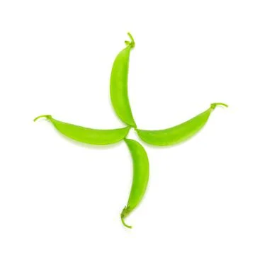 Snap peas isolated on white background Stock Photos