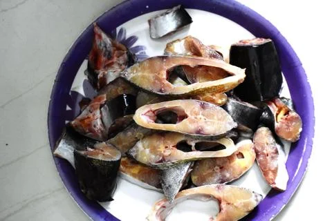 Snap of Raw fresh Fish Slice Stock Photos