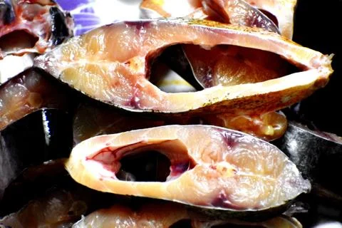 Snap of Raw fresh Fish Slice Stock Photos