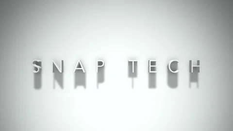 Snap tech 3D title animation with shadows on a white background Stock Footage 297568050
