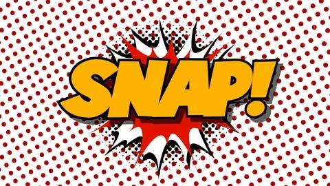 SNAP - word speech balloons comic style animation Stock Footage 87248056