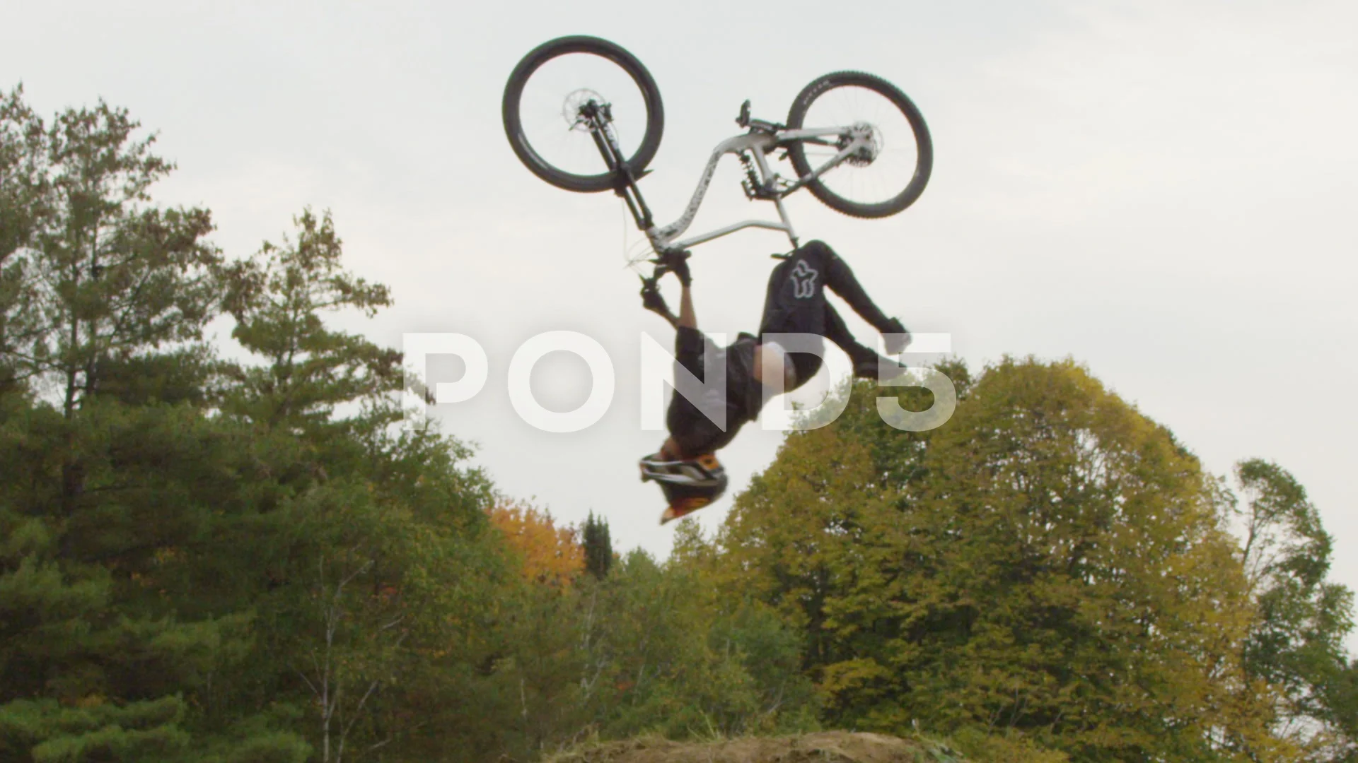 Mountain Bike Bike Flip Bmx Snap Zoom Into A Failed Back Flip On A
