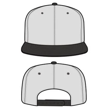 SNAPBACK Cap Fashion flat vector mockup design  스톡 일러스트