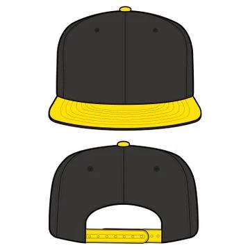 SNAPBACK Cap Fashion flat vector mockup design83 스톡 일러스트