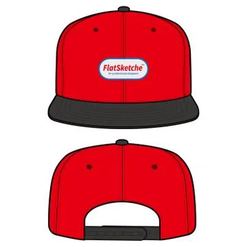 SNAPBACK Cap Fashion flat vector mockup design  스톡 일러스트