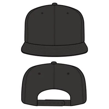 SNAPBACK Cap Fashion flat vector mockup design80 스톡 일러스트