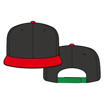 SNAPBACK Cap Fashion flat vector mockup design83 스톡 일러스트