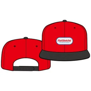 SNAPBACK Cap Fashion flat vector mockup design84 Stock Illustration