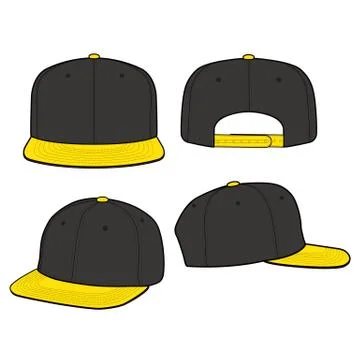 SNAPBACK Cap Fashion flat vector mockup design11 스톡 일러스트