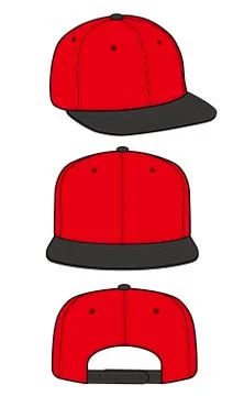 SNAPBACK Cap Fashion flat vector mockup design36 스톡 일러스트