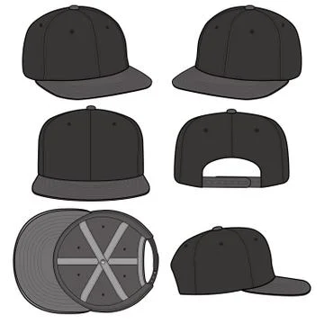 SNAPBACK Cap Fashion flat vector mockup design69 스톡 일러스트