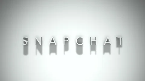 Snapchat 3D title animation with shadows on a white background Stock Footage 296002163