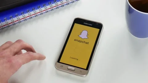 The Snapchat application takes a very long time to load Stock Footage 99836803