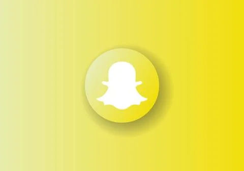 Snapchat icon printed on paper. Twitter is an online social networking service Stock Illustration