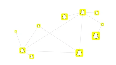 Snapchat Image Messaging and Multimedia App Logo Conceptual Network Stock Footage 74998485