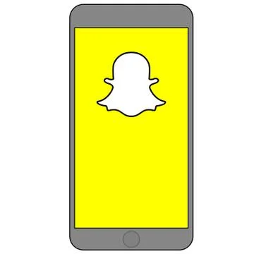 Snapchat Intro screen illustration Stock Illustration