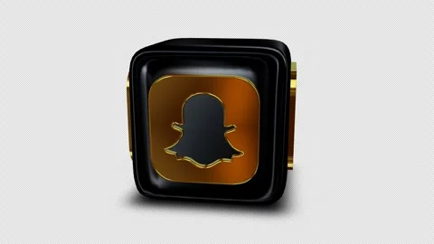 Snapchat Logo Icon Cube, Alpha Channel, Looped, Exclusive Stock Footage 302098461