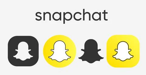 Snapchat logo isolated on a transparent background Stock Illustration