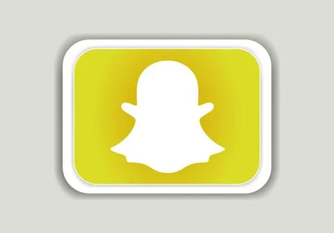 SnapChat logo sign symbol vector. Mobile apps online service icon. Social Media  Stock Illustration