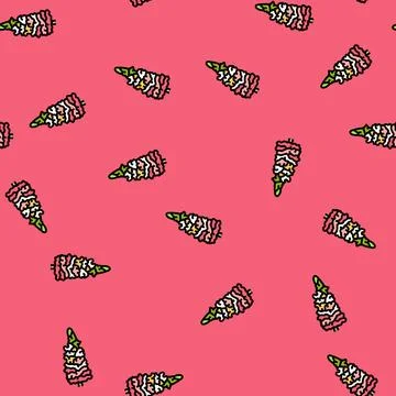 Snapdragon blossom spring vector seamless pattern 스톡 일러스트