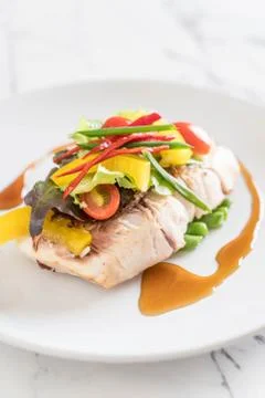 Snapper fish steak 写真素材